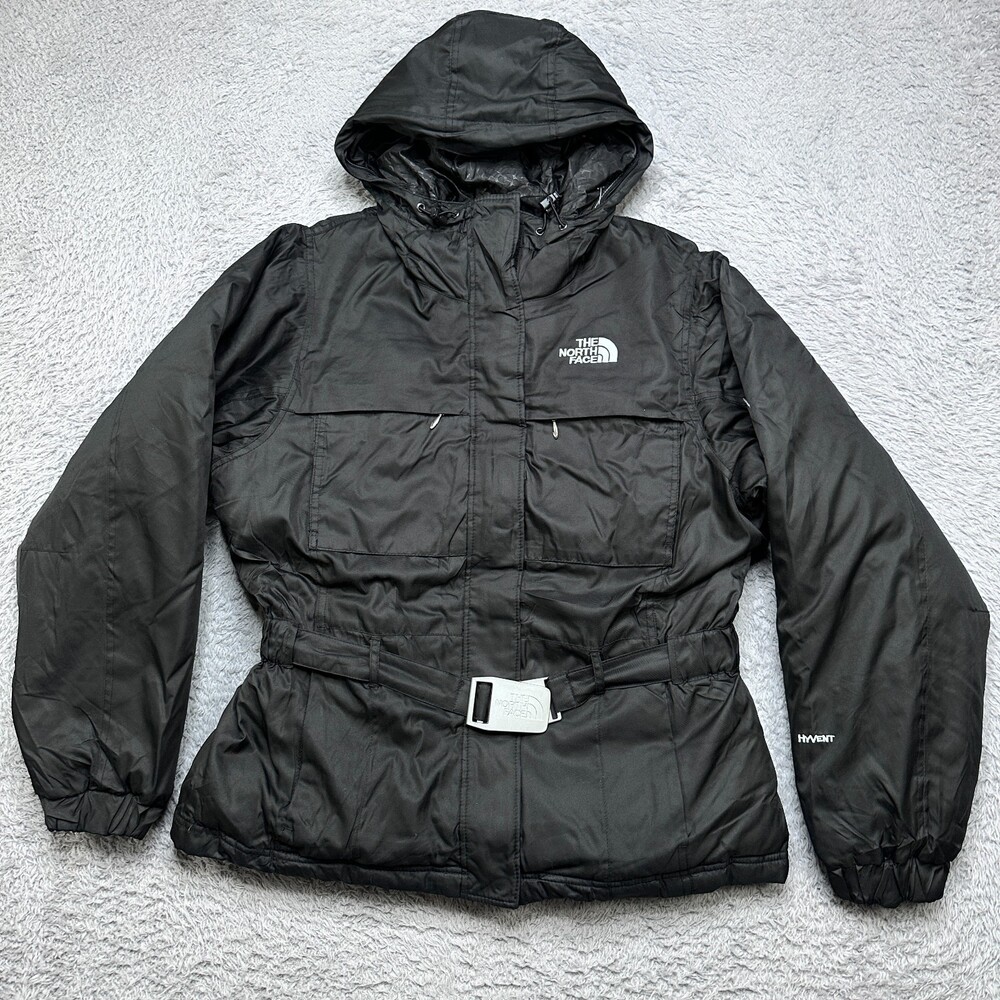 North Face Women Jacket L Greenland Parka Belted Hyvent Ski Insulated Down